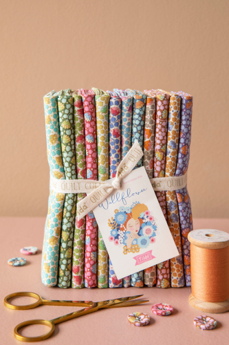Tilda Patchwork Stoff Baumwolle - Wallflower - Bellflower Pink